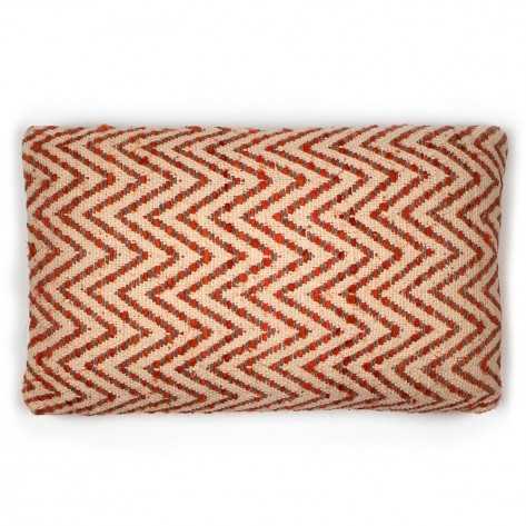 Cojín rectangular algodón 30x50 Mairena teja - Funda + Relleno rectangular-estampadas