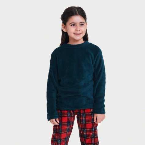 Pijama coral niño/a Cuadrín rojo comprar-homewear-ninos