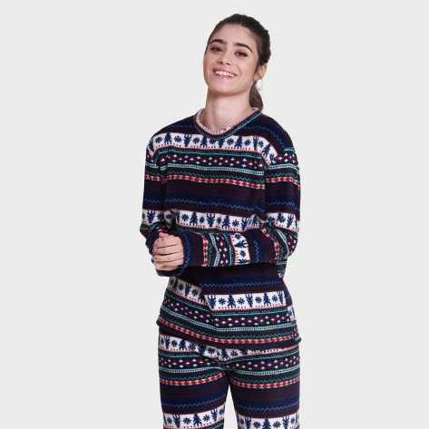 Pijama coral Christmas ropa-de-estar-por-casa