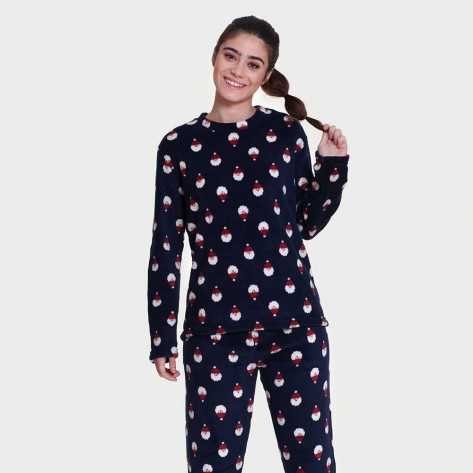 Pijama coral Santa Claus ropa-de-estar-por-casa