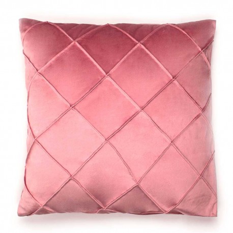 Cojín cuadrante New Rombo rosa palo 50x50 - funda + relleno cojines-cuadrados-lisos