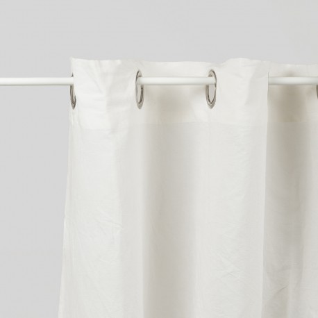 Cortina algodón lino blanco cortinas-visillos-y-estores