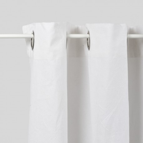 Cortina algodón orgánico blanco cortinas-visillos-y-estores