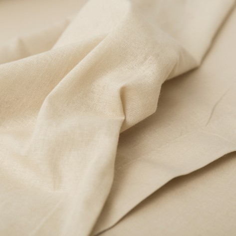 Juego de sábanas algodón orgánico beige tejidos-naturales