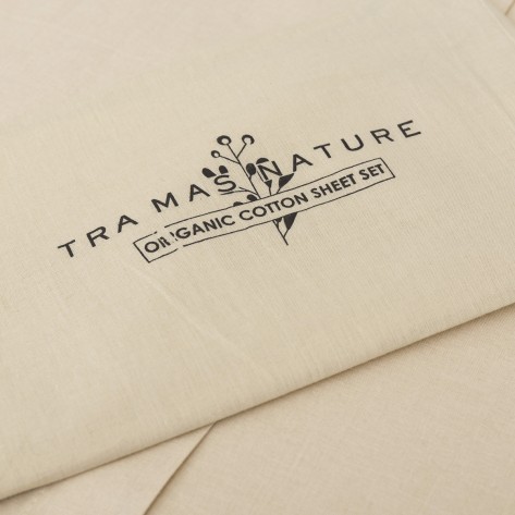 Juego de sábanas algodón orgánico beige