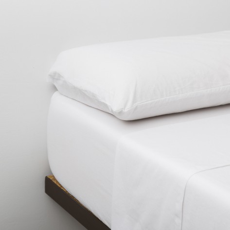 Juego de sábanas algodón orgánico blanco Juego de sábanas algodón orgánico blanco