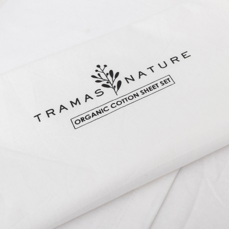 Juego de sábanas algodón orgánico blanco