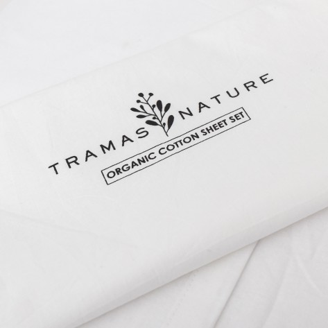 Juego de sábanas algodón orgánico blanco Juego de sábanas algodón orgánico blanco