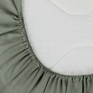 Sábana bajera ajustable de algodón, color sólido, con banda de goma  elástica, funda de colchón Queen King, 150x200+9.8 in/3pcs