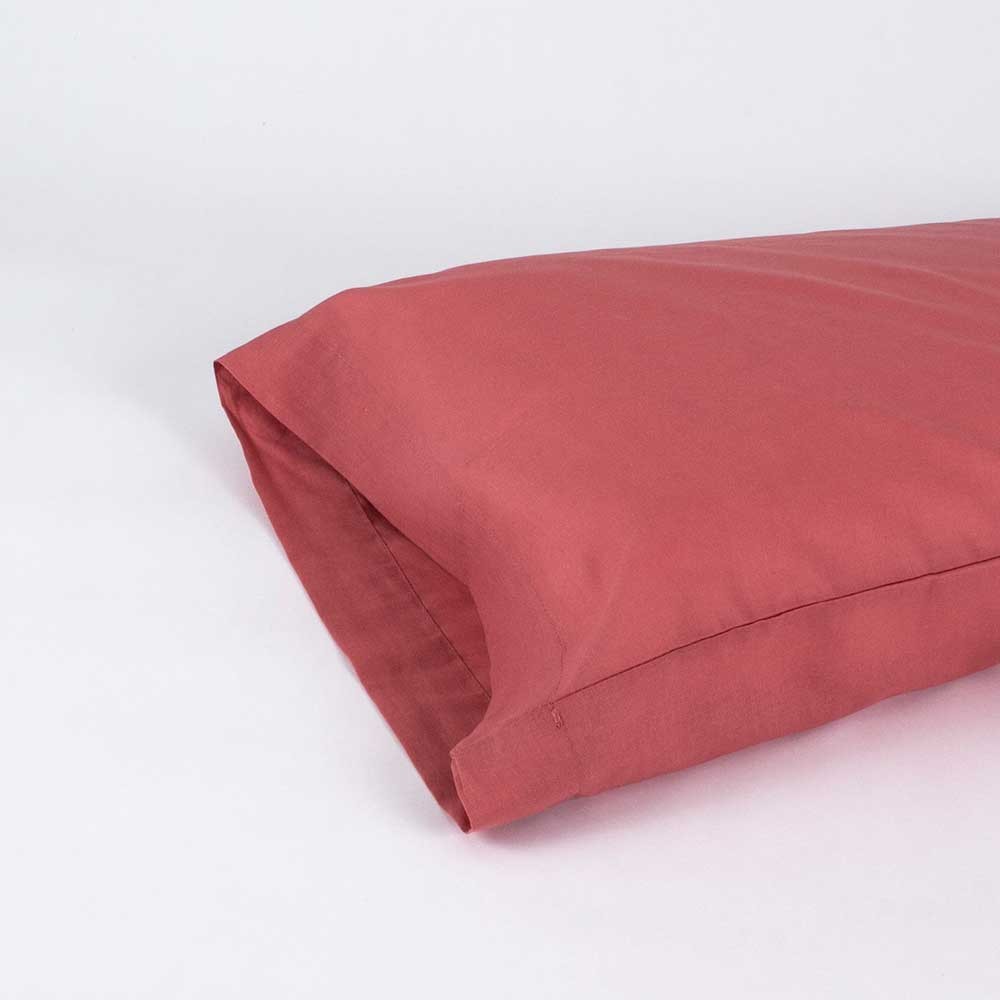 espía Islas Faroe De hecho Funda de almohada algodón lisa Tamaño fundas almohada almohadas 70cm  (90x45cm) colores naranja teja