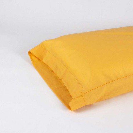 Inmundo Musgo Polémico Funda de almohada algodón lisa Tamaño fundas almohada almohadas 90cm  (110x45cm) colores amarillo mostaza