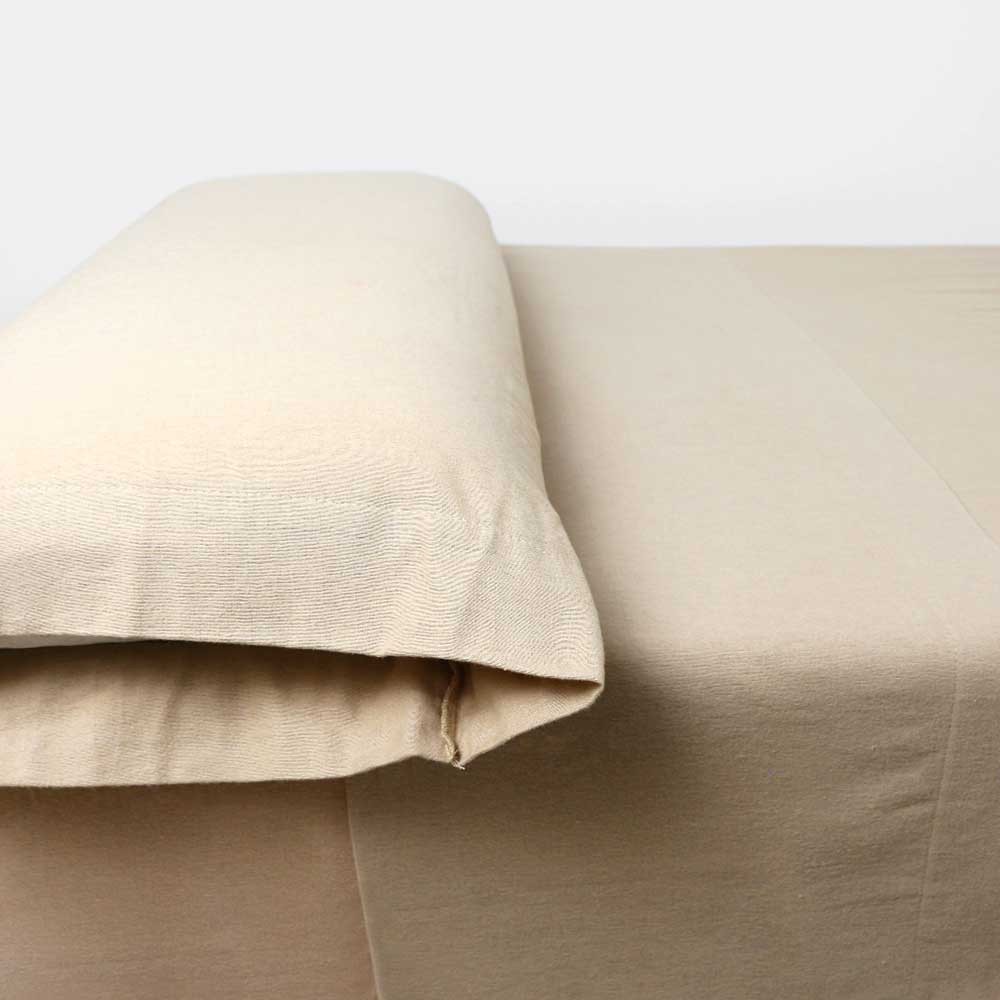 Juego de sábanas franela lisa Medidas sábanas Cama 90cm colores beige arena