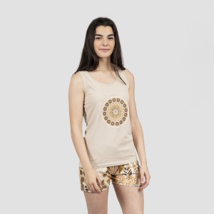 Pijama corto algodón Florinda teja