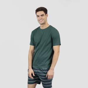 Pijama hombre corto Leiva verde