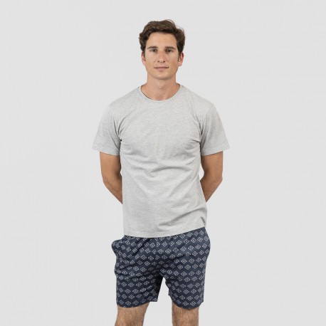 Pijama corto algodón hombre Lego gris pijamas-cortos-hombre