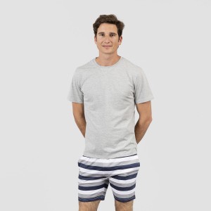 Pijama hombre corto Johnny gris