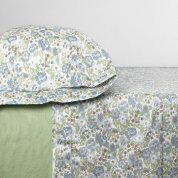 Juego de sábanas algodón Nadia verde cama-90