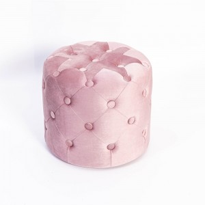 Pouf New terciopelo rosa palo