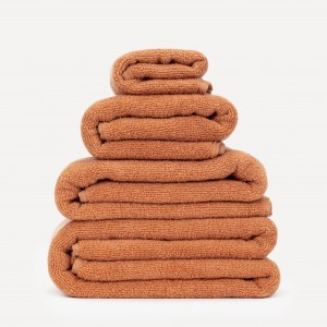 Toalla de baño 400gr Doble rizo mandarina 2