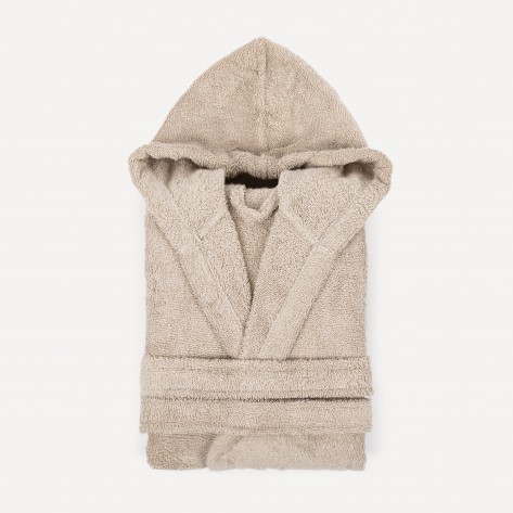 Albornoz capucha arena 450gr Unisex