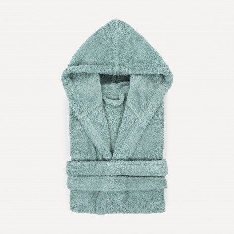 Albornoz capucha verde tiffany 450gr Unisex Albornoz capucha verde tiffany 450gr Unisex