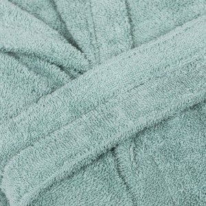 Albornoz liso verde tiffany 450gr Niños 2