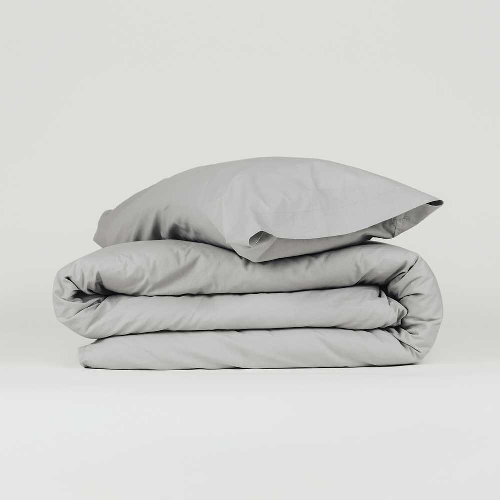 rodear combinación salud Funda nórdica algodón percal lisa Medidas nórdicos cama 90cm colores gris  perla