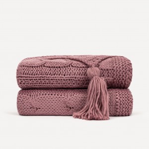 Plaid Borlon malva 130x170