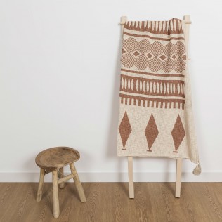 Plaid algodón Fauno marsala