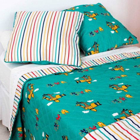 Colcha bouti Arthur verde Colcha bouti Arthur verde