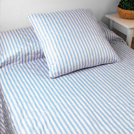 espada Dato Reciclar Colcha bouti Raya Kodac celeste Medidas colchas y edredones Cama 90cm
