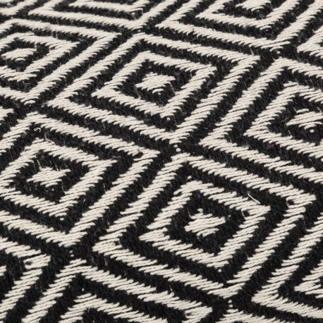 Cojín rectangular algodón 30x50 Andres negro - funda + relleno