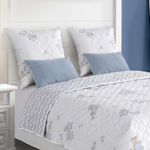 Colcha bouti Peluche celeste 2
