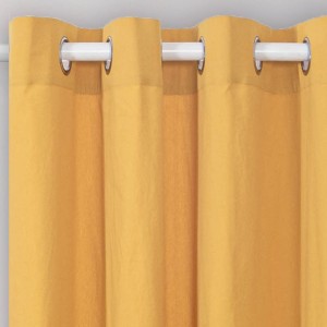 Valentia Home Cortina Cocina Visillo Limón Amarillo Pack 2 100X140 CM