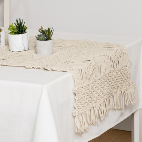 Camino mesa algodón Calabria natural ropa-mesa