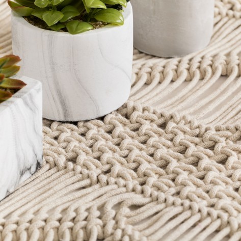 Camino mesa algodón Calabria natural Camino mesa algodón Calabria natural