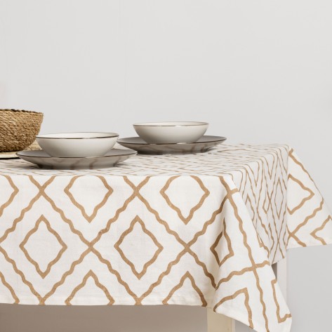 Mantel algodón Ascepio arena
