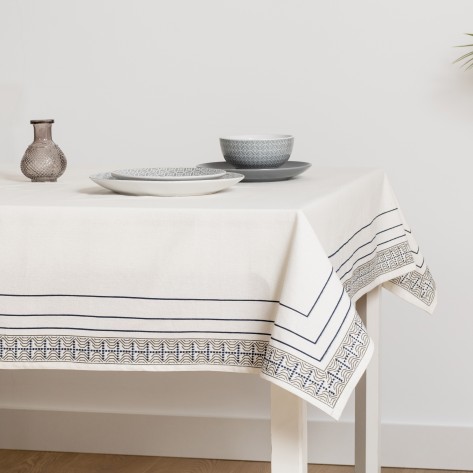 Mantel algodón Heracles azul Mantel algodón Heracles azul