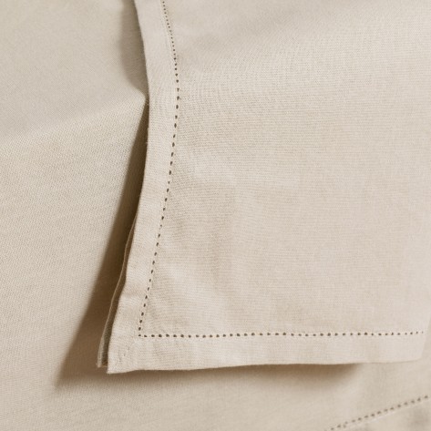 Mantel algodón orgánico beige ropa-mesa