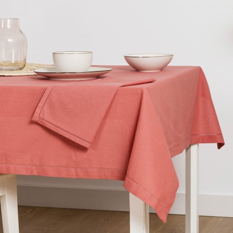 Mantel algodón orgánico teja ropa-mesa