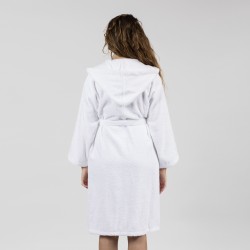 Albornoz capucha blanco 450gr Unisex Albornoz capucha blanco 450gr Unisex