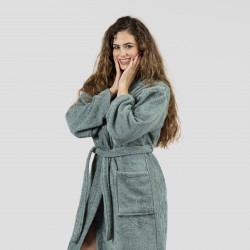 Albornoz capucha verde frances 450gr Unisex Albornoz capucha verde frances 450gr Unisex