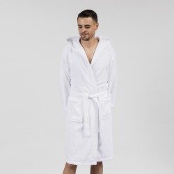 Albornoz capucha blanco 450gr Unisex Albornoz capucha blanco 450gr Unisex