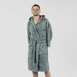 Albornoz capucha verde frances 450gr Unisex Albornoz capucha verde frances 450gr Unisex