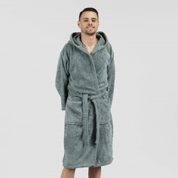 Albornoz capucha verde frances 450gr Unisex Albornoz capucha verde frances 450gr Unisex