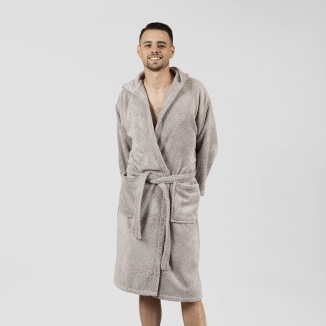 Albornoz capucha perla 450gr Unisex