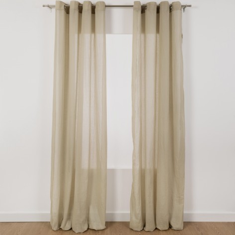 Cortina visillo algodón oliva cortinas-visillos-y-estores
