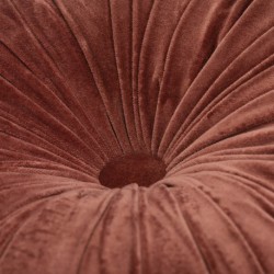 Cojín terciopelo Flor algodón teja 45x45 - funda + relleno Cojín terciopelo Flor algodón teja 45x45 - funda + relleno