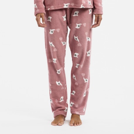 Pijama coral malva rosa Talla