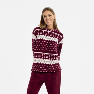 Pijama coral Kendall burdeos